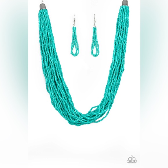 ❤️🔥5/$25❤️🔥 The Show Must CONGO On! Blue Necklace - Picture 2 of 3